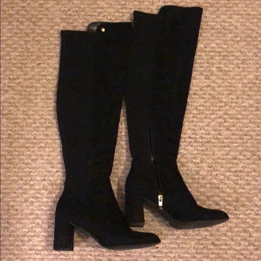 Suede Knee High Boots